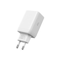 Зарядно за IOS и Android с GaN и PD 45W от Tech-Protect NC45W-GAN + Кабел USB-C - Бялo