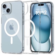 Силиконов кейс с MagSafe за iPhone 15 от Tech-Protect FlexAir - Прозрачен