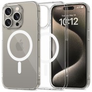 Силиконов кейс с MagSafe за iPhone 15 Pro от Tech-Protect FlexAir - Прозрачен