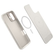 Кожен кейс с ремък и MagSafe за iPhone 16 от Spigen Cyrill Kajuk Classic Charm - Cream
