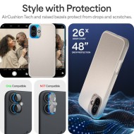 Кожен кейс с ремък и MagSafe за iPhone 16 от Spigen Cyrill Kajuk Classic Charm - Cream