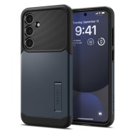 Твърд кейс със стойка за Samsung Galaxy S24 FE от Spigen Slim Armor CS - Metal Slate