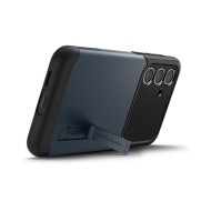 Твърд кейс със стойка за Samsung Galaxy S24 FE от Spigen Slim Armor CS - Metal Slate
