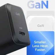 Универсално зарядно устройство с PD 3.0 и PPS 65W от Spigen Arcstation Pro GaN-651 + USB-C кабел - Бяло