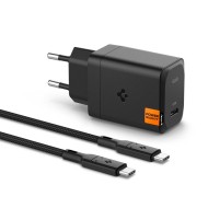 Универсално зарядно устройство с PD 3.0 и PPS 65W от Spigen Arcstation Pro GaN-651 + USB-C кабел - Черен