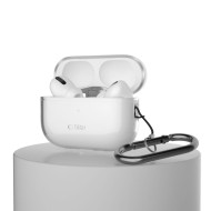 Силиконов калъф с карабинер за слушалки Apple AirPods Pro 1 / 2 от Tech-Protect FlexAir - Прозрачен