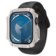 Удароустойчив кейс за Apple Watch 10 (46mm) от Spigen Rugged Armor - Dune Beige
