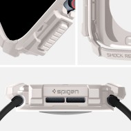 Удароустойчив кейс за Apple Watch 10 (46mm) от Spigen Rugged Armor - Dune Beige