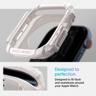 Удароустойчив кейс за Apple Watch 10 (46mm) от Spigen Rugged Armor - Dune Beige