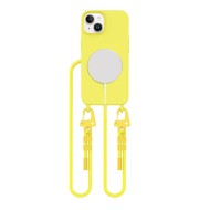 Кейс с ремък и MagSafe за iPhone 15 от Tech-Protect Magnecklace - Canary Yellow