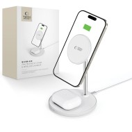 Магнитна безжична станция 15W с MagSafe от Tech Protect QI-A39 - Бяло