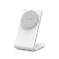 Безжично зарядно устройство 15W с MagSafe и стойка от Tech Protect QI-A38 - Бяло