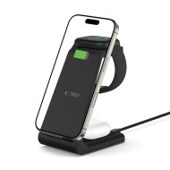 Безжична станция за зареждане 3 в 1 за iPhone, AirPods и Apple Watch от Tech-Protect QI15W-A36 - Черен