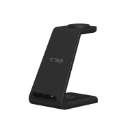 Безжична станция за зареждане 3 в 1 за Android устройства от Tech-Protect QI15W-A36 - Черен
