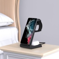 Безжична станция за зареждане 3 в 1 за Android устройства от Tech-Protect QI15W-A36 - Черен