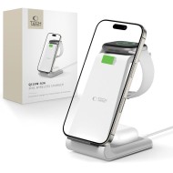 Безжична станция за зареждане 3 в 1 за iPhone, AirPods и Apple Watch от Tech-Protect QI15W-A36 - Бял