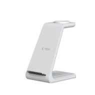 Безжична станция за зареждане 3 в 1 за iPhone, AirPods и Apple Watch от Tech-Protect QI15W-A36 - Бял