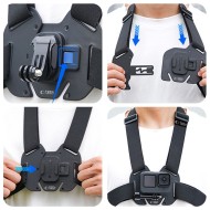 Гръдна стойка за GoPro / DJI от Tech Protect GA100 - Черна