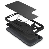 Кожен кейс с MagSafe за iPhone 16 от Spigen Cyrill Kajuk Mag - Black
