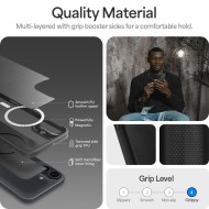 Кожен кейс с MagSafe за iPhone 16 от Spigen Cyrill Kajuk Mag - Black
