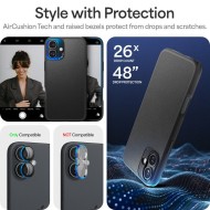 Кожен кейс с MagSafe за iPhone 16 от Spigen Cyrill Kajuk Mag - Black