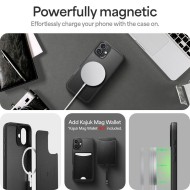 Кожен кейс с MagSafe за iPhone 16 от Spigen Cyrill Kajuk Mag - Black