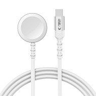 Магнитно зарядно устройство с USB-C за Apple Watch 120см. от  Tech-Protect MC01 UltraBoost - Бяло