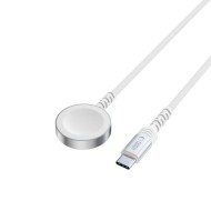Магнитно зарядно устройство с USB-C за Apple Watch 120см. от  Tech-Protect MC01 UltraBoost - Бяло