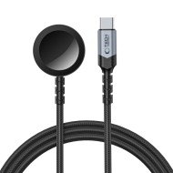 Магнитно зарядно устройство с USB-C за Apple Watch 120см. от  Tech-Protect MC01 UltraBoost - Черно