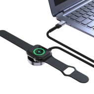 Магнитно зарядно устройство с USB-C за Apple Watch 120см. от  Tech-Protect MC01 UltraBoost - Черно
