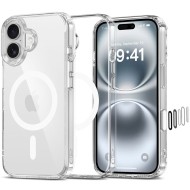 Хибриден кейс с MagSafe за iPhone 16 отTech-Protect Flexair Hybrid CC - Прозрачен