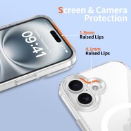 Хибриден кейс с MagSafe за iPhone 16 отTech-Protect Flexair Hybrid CC - Прозрачен