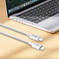 Кабел за зареждане 200см с USB-C / LIghtning и PD 27W / 3A от Tech-Protect Ultraboost Lite - Cool Grey