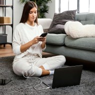 Кабел за зареждане 200см с USB-C и PD 60W / 3A от Tech-Protect Ultraboost Lite - Cool Grey