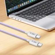 Кабел за зареждане 200см с USB-C и PD 60W / 3A от Tech-Protect Ultraboost Lite - Mauve