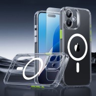 Удароустойчив кейс с MagSafe и протектор за iPhone 16  от ESR Classic Pro Set Halolock - Clear