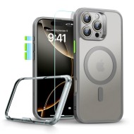 Удароустойчив кейс с MagSafe и протектор за iPhone 16 Pro Max  от ESR Classic Pro Set Halolock - Frosted Grey