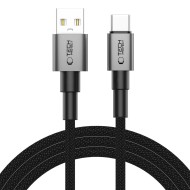 Кабел за зареждане USB-A/USB-C 15W /3A 200см от Tech- Protect  Ultraboost DNA- Iron Grey
