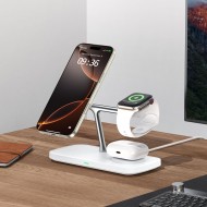 Зарядна станция 3в1 15W за iOS и Android устройства от Tech Protect A45 - Черна