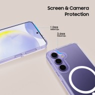 Хибриден кейс с MagSafe за Samsung Galaxy S25 Plus от Tech-Protect Flexair Hybrid - Прозрачен