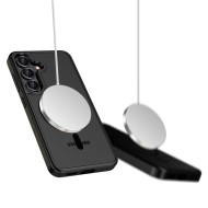 Твърд кейс с MagSafe пръстен за Samsung Galaxy S25 от Tech-Protect MagMat - Черен мат
