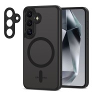 Кейс с MagSafe и защита на камерата за Samsung Galaxy S25 от Tech-Protect MagCam - Matte Black
