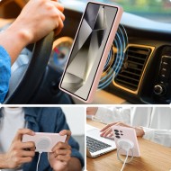 Силиконов кейс с MagSafe за Samsung Galaxy S25 Ultra от Tech-Protect Liquid Silicone - Pink Pearl