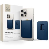 Универсален магнитен картхолдър  за телефон с MagSafe от Tech-Protect MagWallet  - Navy Blue