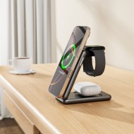 Зарядна станция 3 в 1 с MagSafe 15W за iPhone, AirPods и Apple Watch от Tech-Protect QI15W-A42 - Desert Gold