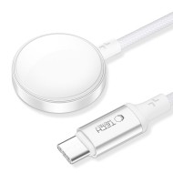 Безжично зарядно за Apple Watch с USB-C 100см. от Tech-Protect UltraBoost MC02 - Бяло