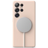 Силиконов кейс с MagSafe за Samsung Galaxy S25 Ultra от Ringke Silicone Magnetic - Pink Sand