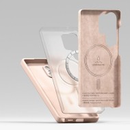 Силиконов кейс с MagSafe за Samsung Galaxy S25 Ultra от Ringke Silicone Magnetic - Pink Sand