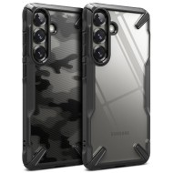 Удароустойчив кейс за Samsung Galaxy S25 от Ringke Fusion X - Camo Black