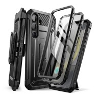 360 градусов кейс с щипка за колан за Samsung Galaxy S25 от Supcase Unicorn Beetle Pro 2-set - Черен